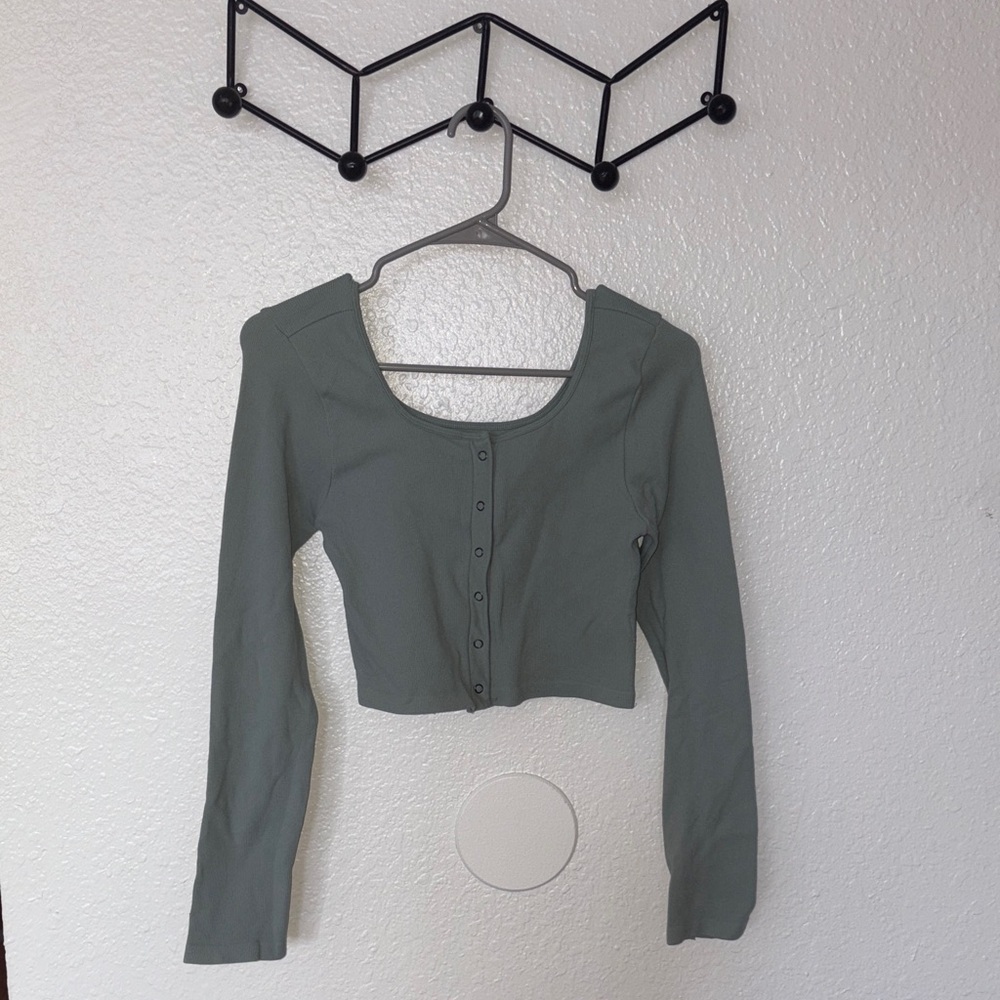 Aeropostale Sage Button-Up Blouse